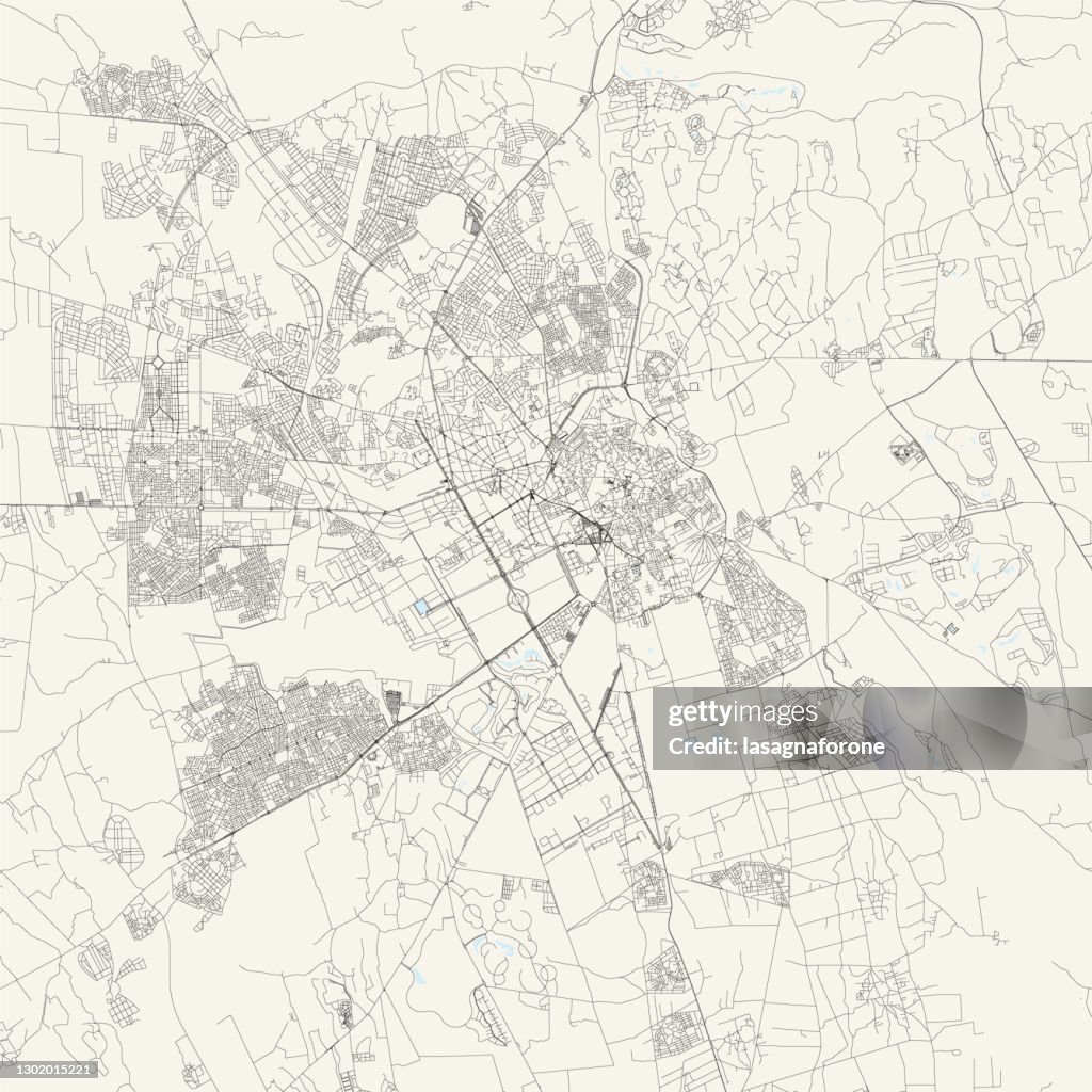 Marrakesh, Morocco Vector Map