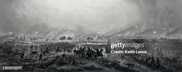 葛底斯堡戰役，1863 年 - battlefield 幅插畫檔、美工圖案、卡通及圖標