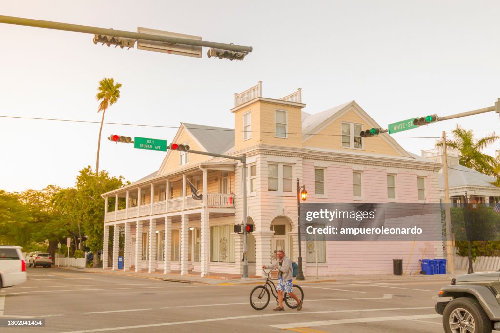 Key West Downtown view on New Year's Eve, Florida, USA