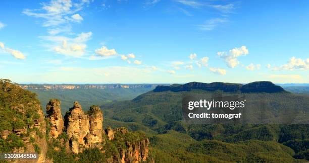 blue montains panorama, nsw, australie - parc-national-des-blue-mountains photos et images de collection