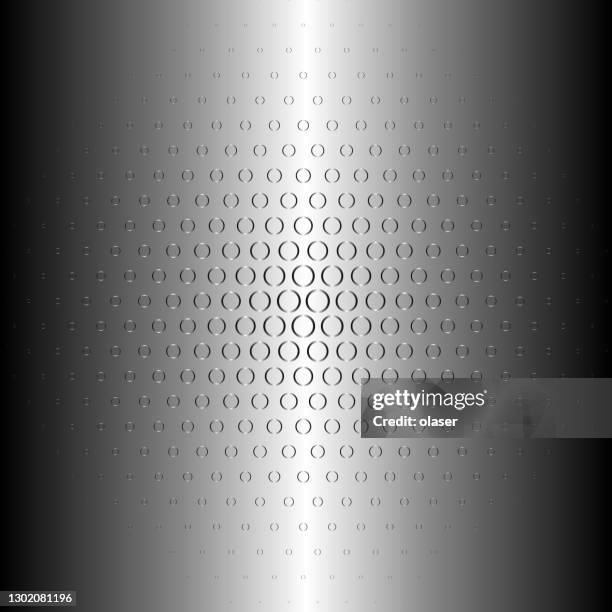 silver rings in matrix pattern. large in the middle, tiny on edge. - perforated stock illustrations