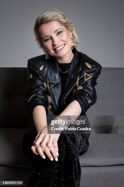 Spanish singer Soraya Arnelas poses during a portrait session on February 13, 2021 in Madrid, Spain.