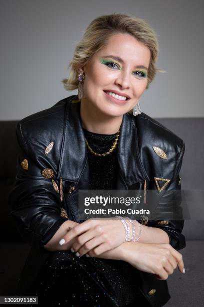 Spanish singer Soraya Arnelas poses during a portrait session on February 13, 2021 in Madrid, Spain.