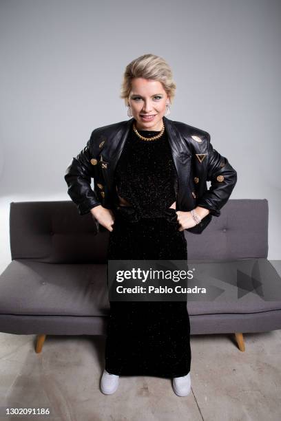 Spanish singer Soraya Arnelas poses during a portrait session on February 13, 2021 in Madrid, Spain.
