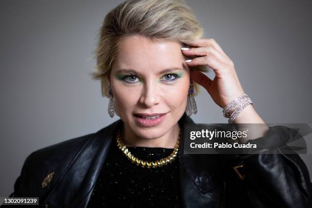 Spanish singer Soraya Arnelas poses during a portrait session on February 13, 2021 in Madrid, Spain.