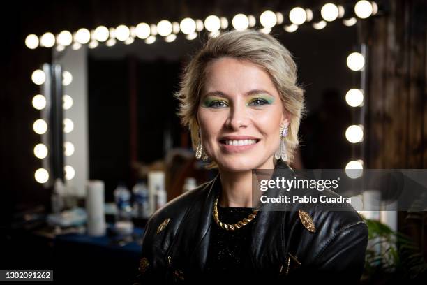 Spanish singer Soraya Arnelas poses during a portrait session on February 13, 2021 in Madrid, Spain.