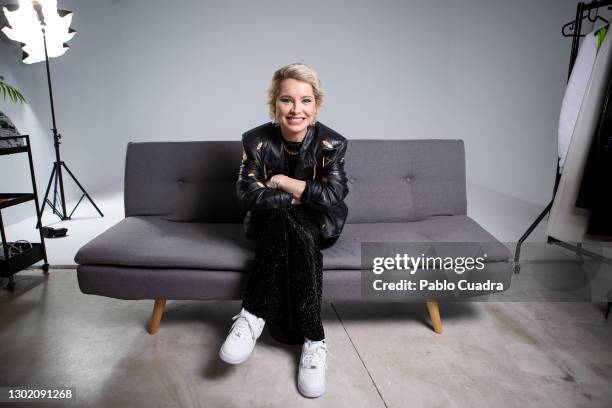 Spanish singer Soraya Arnelas poses during a portrait session on February 13, 2021 in Madrid, Spain.