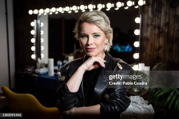 Spanish singer Soraya Arnelas poses during a portrait session on February 13, 2021 in Madrid, Spain.
