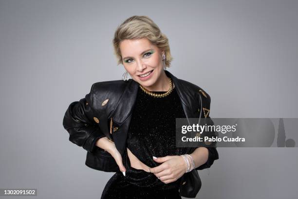 Spanish singer Soraya Arnelas poses during a portrait session on February 13, 2021 in Madrid, Spain.