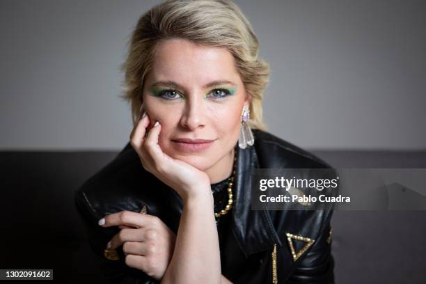 Spanish singer Soraya Arnelas poses during a portrait session on February 13, 2021 in Madrid, Spain.