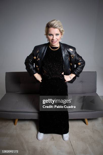Spanish singer Soraya Arnelas poses during a portrait session on February 13, 2021 in Madrid, Spain.