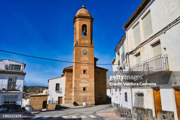 nuestra señora de la anunciación church in aldeire, granada province - spain - poble espanyol stock pictures, royalty-free photos & images