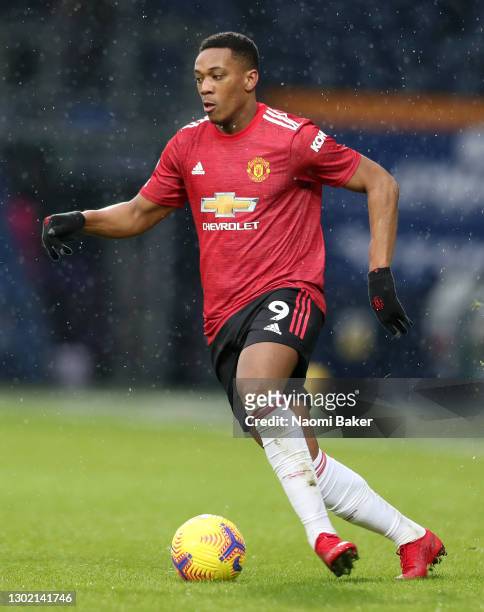 Anthony Martial of Manchester United in action during the Premier League match between West Bromwich Albion and Manchester United at The Hawthorns on...