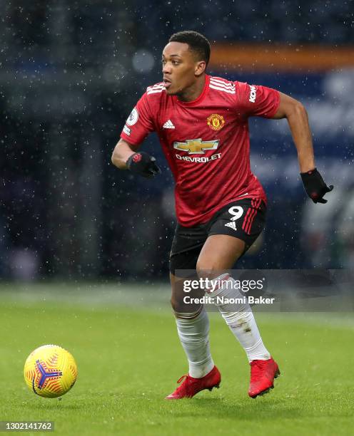 Anthony Martial of Manchester United in action during the Premier League match between West Bromwich Albion and Manchester United at The Hawthorns on...