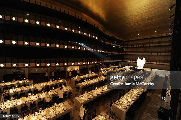General view of atmosphere inside during an evening with Ralph Lauren hosted by Oprah Winfrey and presented at Lincoln Center on October 24, 2011 in...