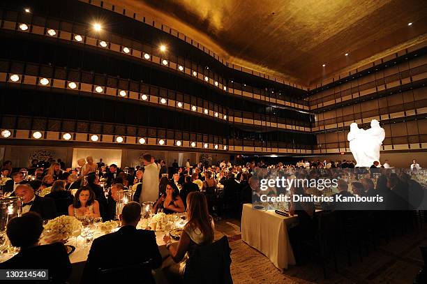 General view of the atmosphere duing an evening with Ralph Lauren hosted by Oprah Winfrey and presented at Lincoln Center on October 24, 2011 in New...