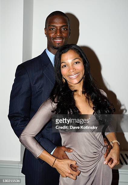Plaxico Burress and wife Tiffany Glenn Burress attends the Brady Center to Prevent Violence honors and gala at the Bohemian National Hall on October...