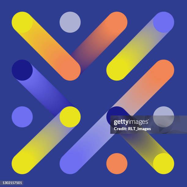 abstract vector design with multicolor geometric connection pattern - join us live stock illustrations