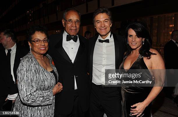 Dr Harold Freeman, Dr. Mehmet Oz and Lisa Oz attend an evening with Ralph Lauren hosted by Oprah Winfrey and presented at Lincoln Center on October...