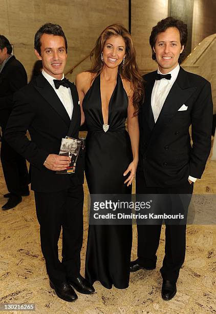 Andrew Lauren, Dylan Lauren and David Lauren attend an evening with Ralph Lauren hosted by Oprah Winfrey and presented at Lincoln Center on October...
