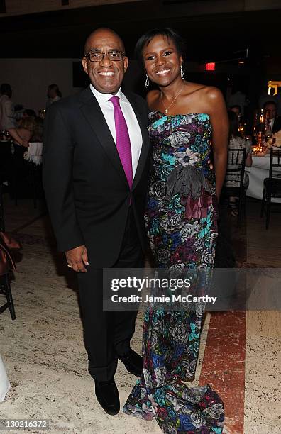 Al Roker and Deborah Roberts attends an evening with Ralph Lauren hosted by Oprah Winfrey and presented at Lincoln Center on October 24, 2011 in New...