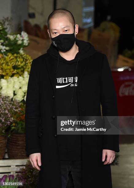 Designer Jason Wu walks the runway at the Jason Wu Runway during New York Fashion Week: The Shows on February 14, 2021 in New York City.