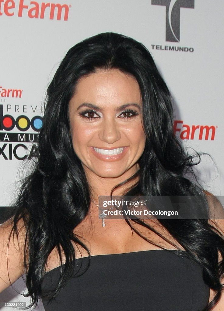 Presenter Penelope Menchaca arrives for the 2011 Billboard Mexican