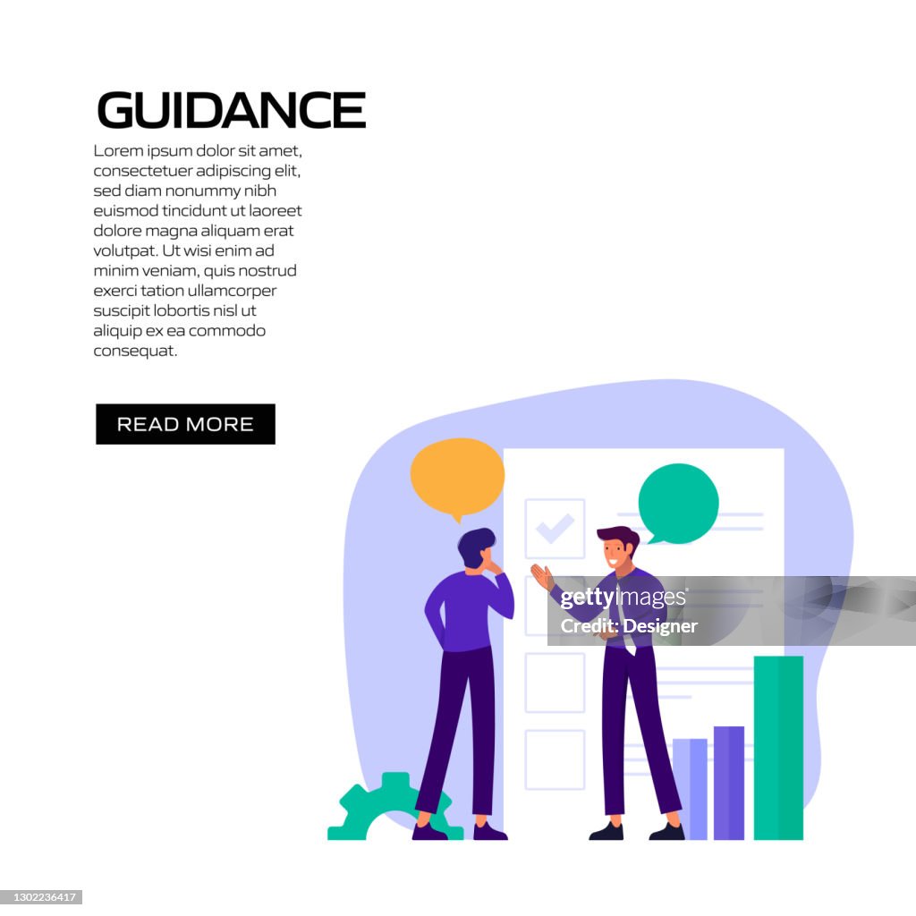 Guide Banner Vector Guidance Concept Vector Illustration For Website Banner Advertisement ...