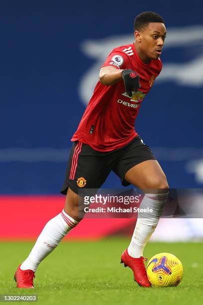 Anthony Martial of Manchester United during the Premier League match between West Bromwich Albion and Manchester United at The Hawthorns on February...