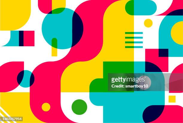 abstract geometric pattern - multi layered effect stock illustrations