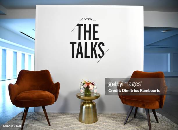 Lola Ogunnaike and Nikki Ogunnaike speak at NYFW The Talks during New York Fashion Week: The Shows February 2021 at Spring Studios on February 15,...