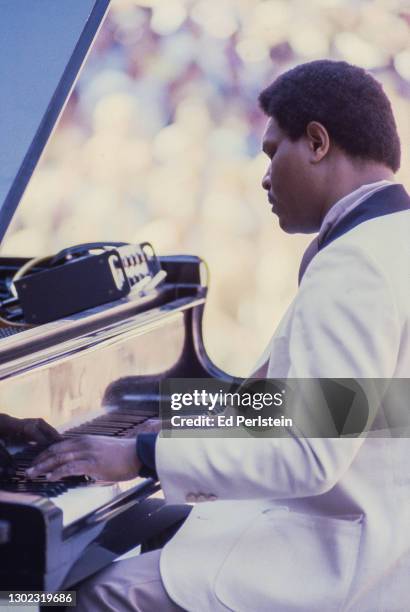 McCoy Tyner performs during the Berkeley Jazz Festival at the Greek Theatre in Berkeley, California on May 25, 1980.