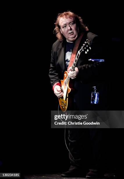 Bernie Marsden formerly of UFO and Whitesnake makes a guest appearance with Joe Bonamassa at Hammersmith Apollo on October 22, 2011 in London,...
