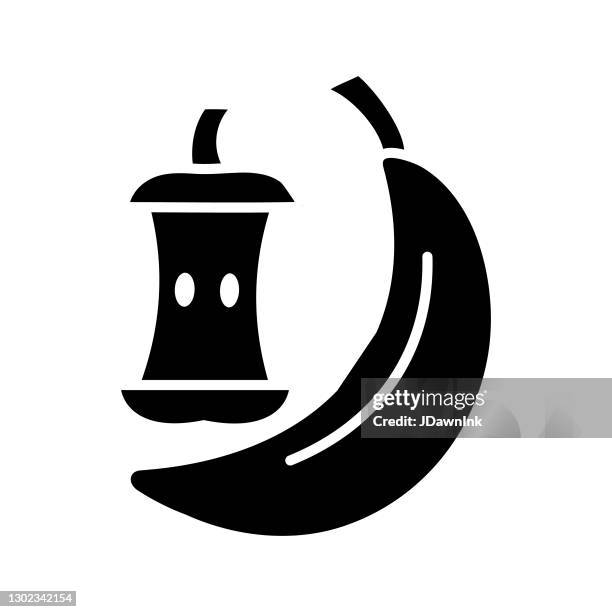compostable food 100% solid black fill icon - compost stock illustrations