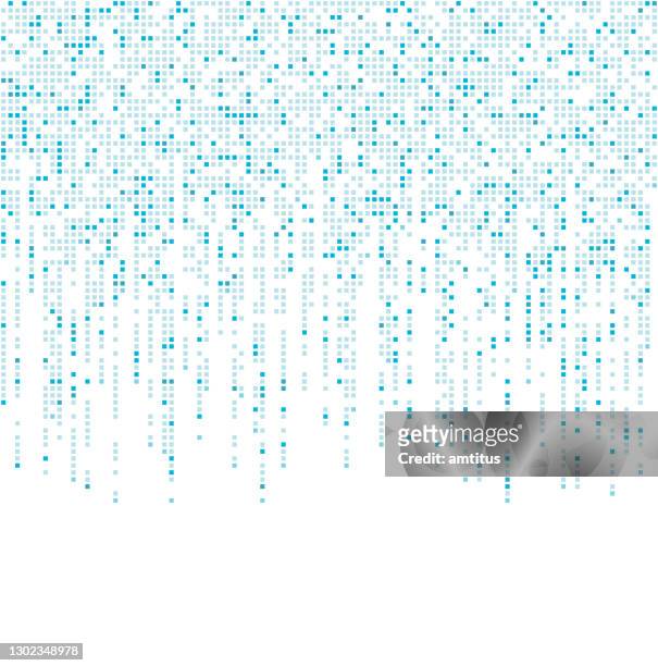 loose falling pixels - computer graphic stock illustrations