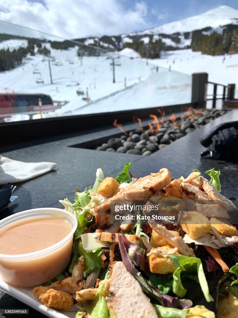 Lunch in the snow