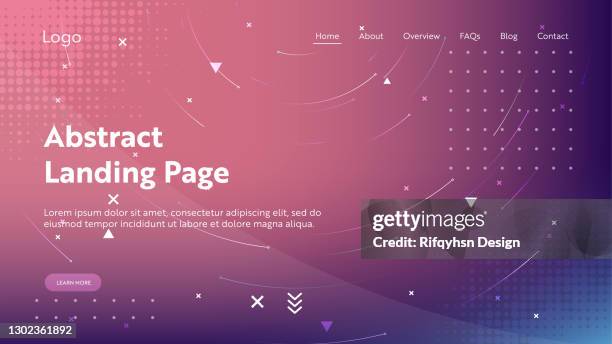 website landing page template design, abstract modern design for website - malay house interior stock illustrations