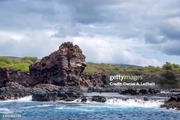 coastline of lanai, hawaii - lanai stock pictures, royalty-free photos & images