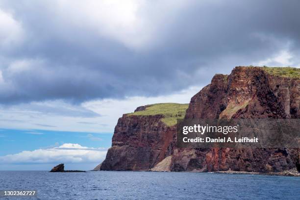 coastline of lanai, hawaii - lanai foto e immagini stock