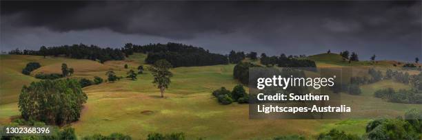 magnificent rural farming area in the leongatha district of fertile south gippsland, victoria, australia. - gippsland stock pictures, royalty-free photos & images