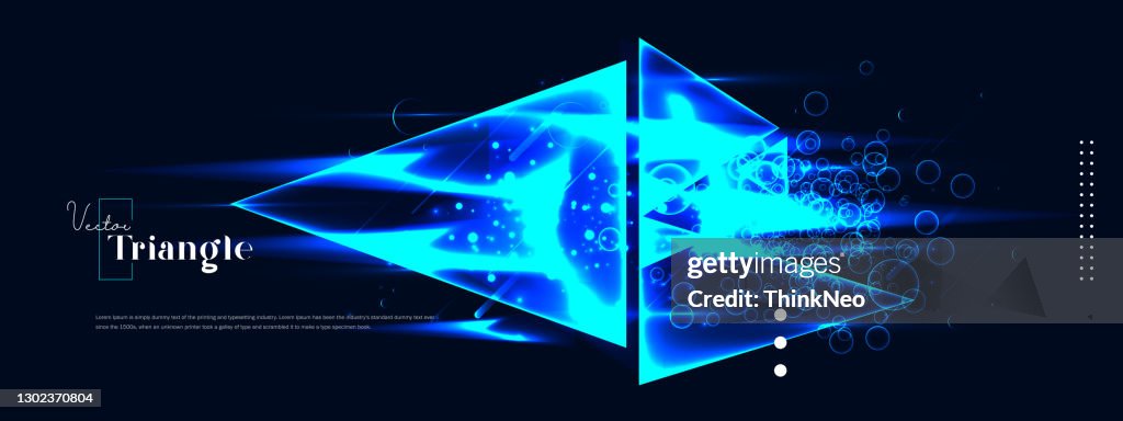 Abstract explosion with polygonal particles concept.