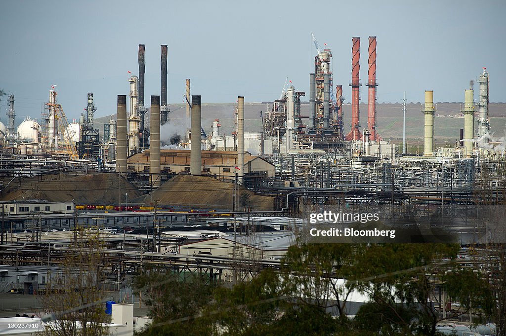 General Views Of A Chevron Gas Station Ahead Of Earnings