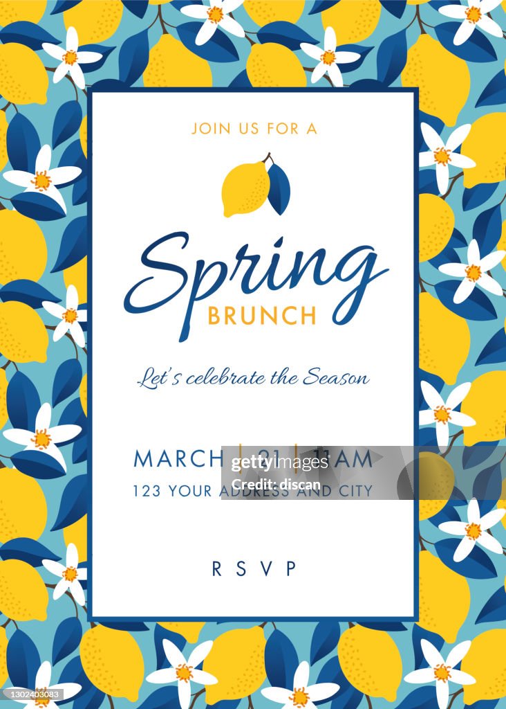 Spring Networking Invite Spring Party Invitation Template Stock Illustration High-Res Vector ...