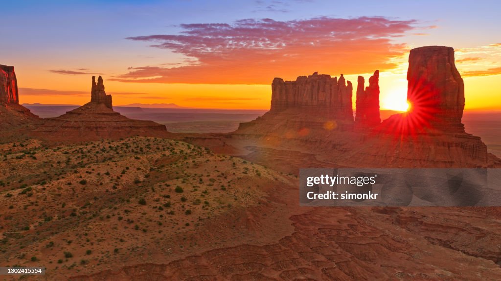 Luftaufnahme des Monument Valley