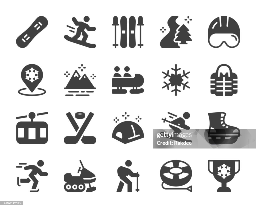 Winter Sport and Activities - Icons