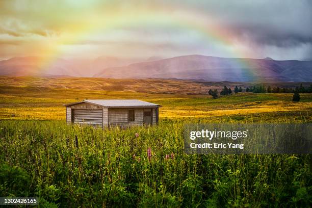 a farmhouse on a ranch - new zealand and farm or rural stock pictures, royalty-free photos & images