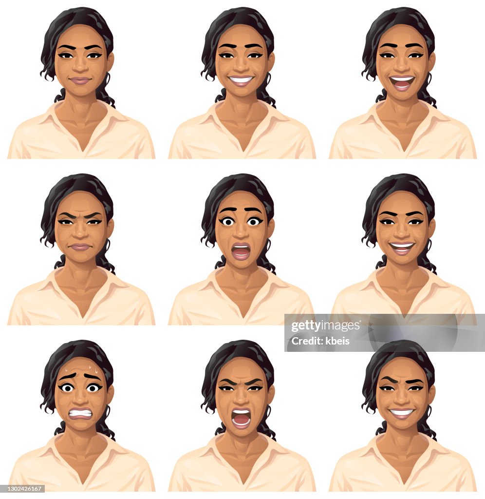 Young Woman In Blouse Portrait - Emotions