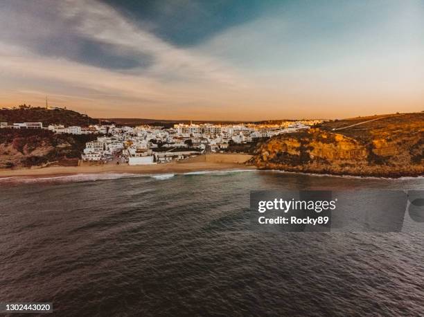 burgau, algarve, portugal as viewed from the air - burgau portugal stock pictures, royalty-free photos & images