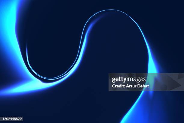 blue electric shape with blurred motion. - ying yang stock pictures, royalty-free photos & images