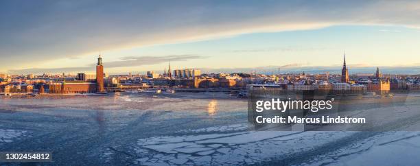 winter in downtown stockholm - stockholm stock pictures, royalty-free photos & images